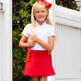 Girls Polo Top - White Pique