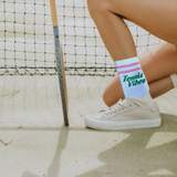 Tennis Socks - Tennis Vibes White/Pink/Green