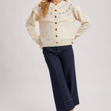 Fair Isle Knit Cardigan Sweater