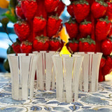 White Stripe Glass Tumbler