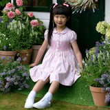 Ditsy Bloom Smocked Button-Front Dress