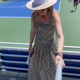 Sarah Bray Zinnia Sun Hat -Wide & Short Lace Eyelet Ribbon Medium/Large