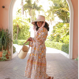 Sarah Bray Wildflower Sun Hat - Light Pink Wide & Short Grosgrain Ribbon