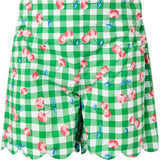 Cherry Check Scallop Top and Short Set