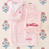 Weezie Shower Towel Wrap Pink Hearts