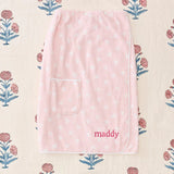 Weezie Shower Towel Wrap Pink Hearts