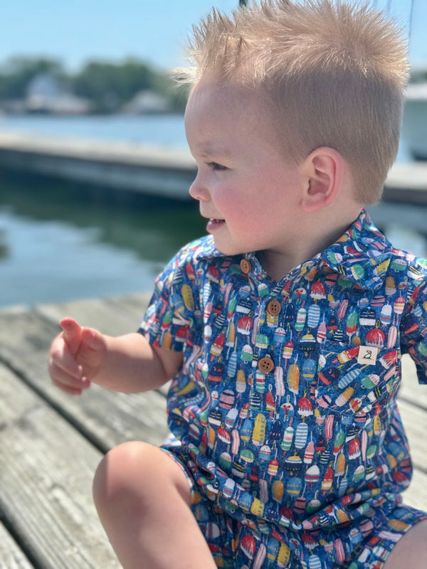 MOLOKAI Printed Romper Buoys Print
