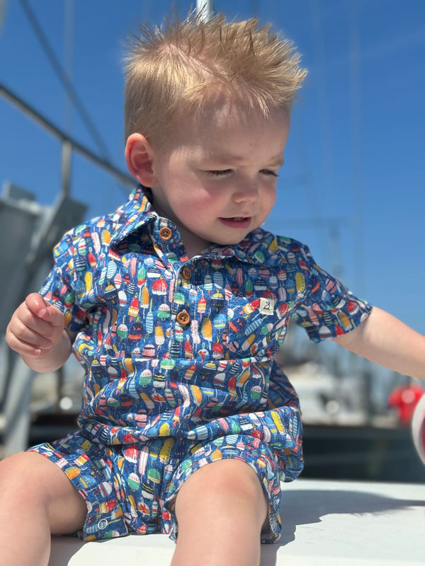 MOLOKAI Printed Romper Buoys Print