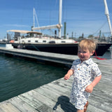 MOLOKAI Printed Romper Navy Boats
