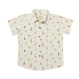 Maui White Buoys Printed Button Down Shirt