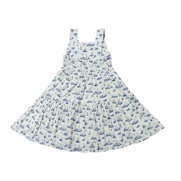 Sloane Dress in Nautical Boats