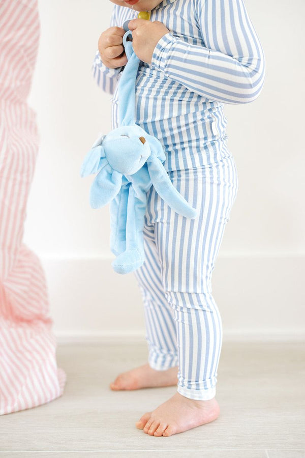Sleep Romper Pajamas - Stripe Cabana Light Blue
