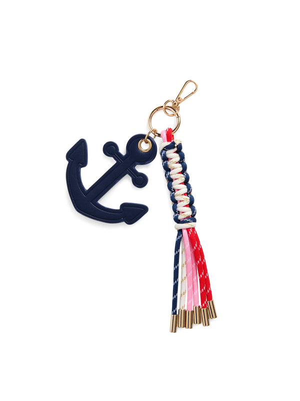 Anchor Bag Charm/Key Ring, Navy