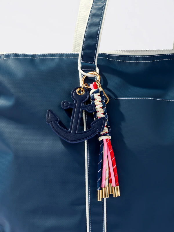 Anchor Bag Charm/Key Ring, Navy