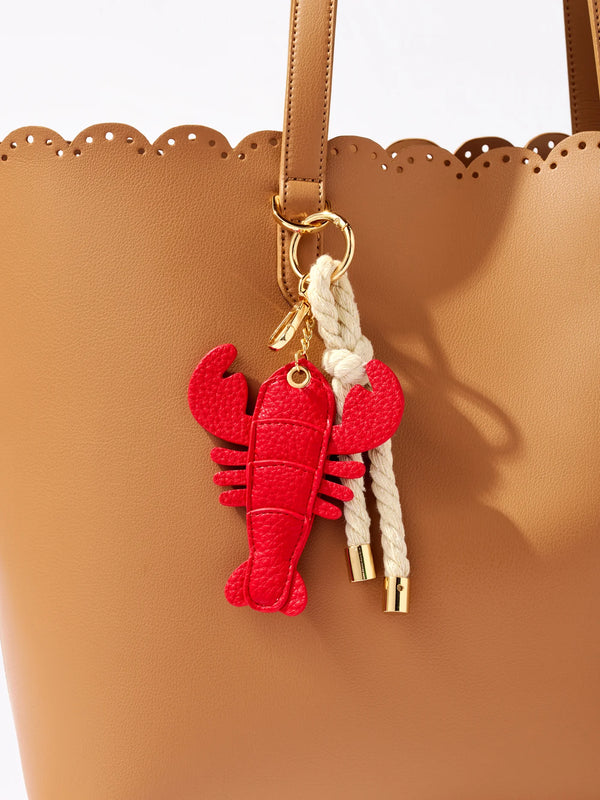 Lobster Bag Charm/Key Ring, Red