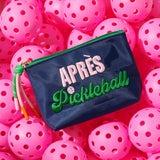 "Après Pickleball" Small Zip Pouch, Navy