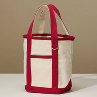 Everywhere-Carry Canvas Tote Bag with Charm Holder