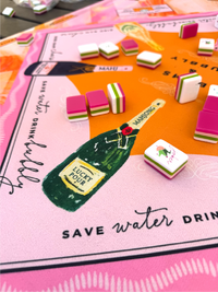 Bams & Bubbly Mahjong Mat | The Champagne & Mahj Collection