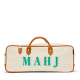 "Margo" Natural Mahjong Tote (Personalizable)