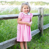 Girls' Pink Hydrangea Dress