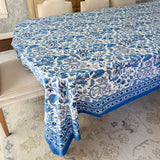 Print Round Tablecloth - Cobalt Blue