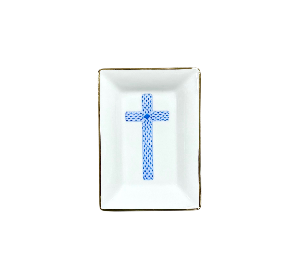 Easter Blue Cross Trinket Tray