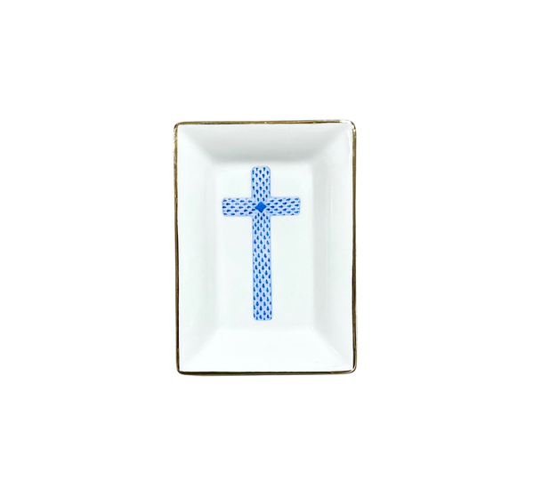 Easter Blue Cross Trinket Tray