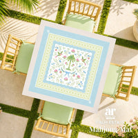 🌴 Palm Garden Party Mahjong Mat – Palm Estate Collection
