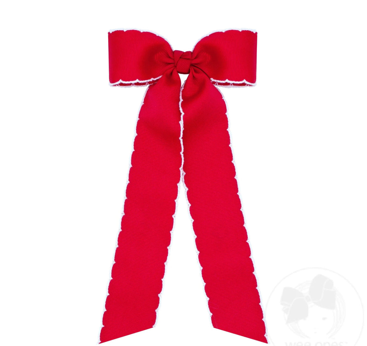 Wee Ones Girls Grosgrain Bow With Streamers
