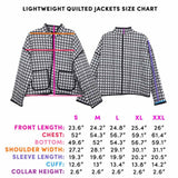 Black & White Checkered Quilted Jacket for Women