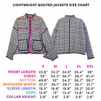 Black & White Checkered Quilted Jacket for Women