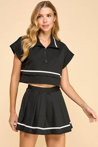 Activewear Tennis Boxy Cropped Shirt