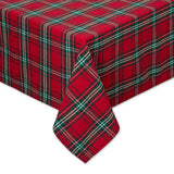 HOLIDAY TARTAN PLAID TABLECLOTH - 52 X 52"