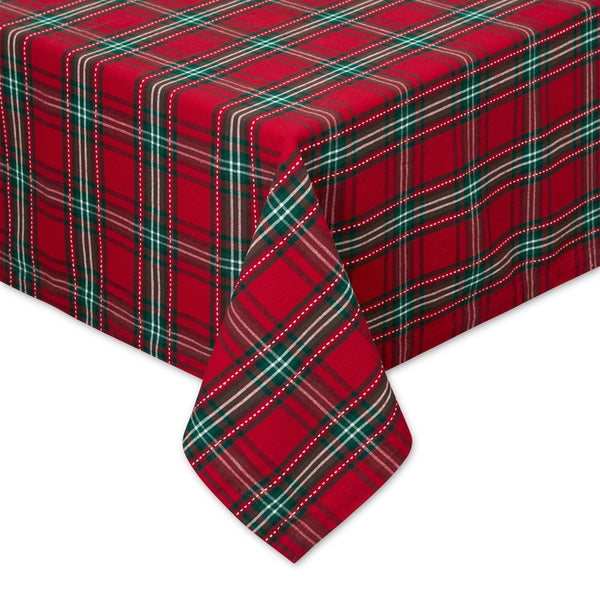 HOLIDAY TARTAN PLAID TABLECLOTH - 52 X 52