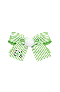 Golf Ball Seersucker Hair Bow
