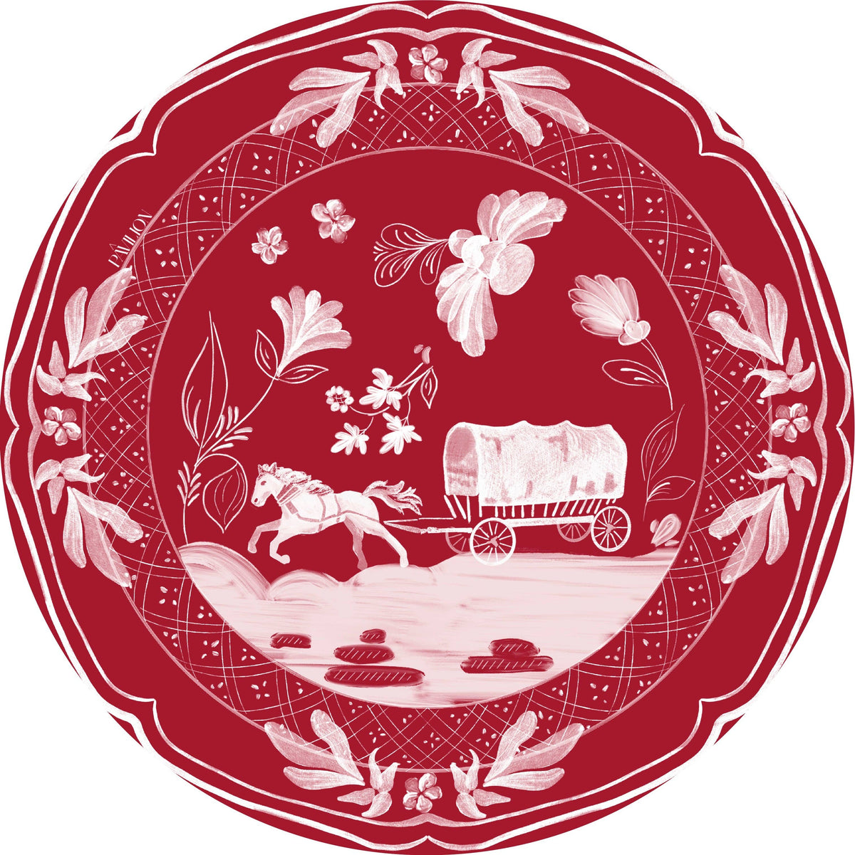  Norman Wagon Wheel Mini Hors d'oeuvre Paper Plates - 50 Pck