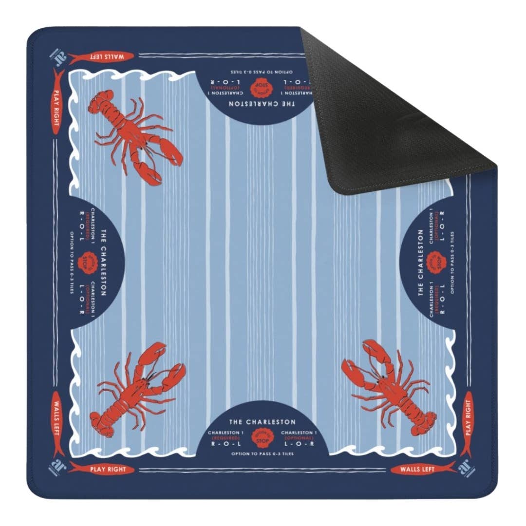 Harbor House Mahjong Mat – Coastal Lobster Design Nautical