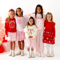 Candy Cane Swirl Christmas Gemstone Headband  - Kids Hair