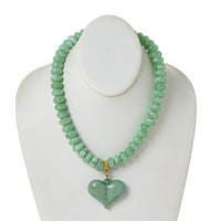 Happy Heart Beaded Necklace with Chunky Heart