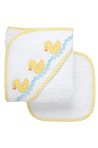 Baby Hooded Towel & Washcloth Set