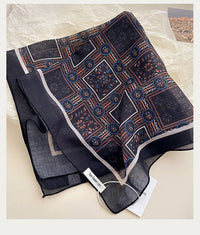 Pastoral Indigo Floral Bandana Square scarf