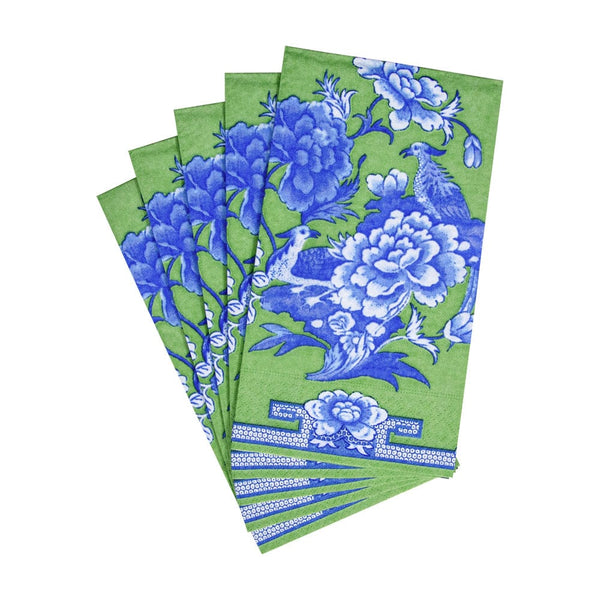 Green and Blue Plate Guest Towel