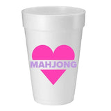 HEART MAHJONG REVERSE COLOR FOAM CUPs