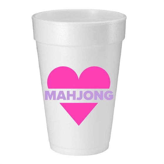 HEART MAHJONG REVERSE COLOR FOAM CUPs