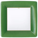 Grosgrain Border- Hunter Green SQ Dinner Plates