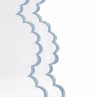 Double Scallop Embroidered Percale Euro Sham Pair
