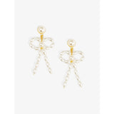 Pearl Bow Drop Earring