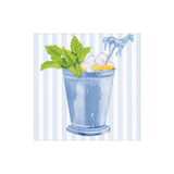 Mint Julep Paper Cocktail Napkins in Blue