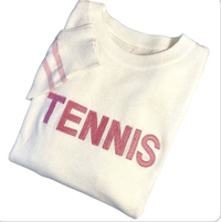 Tennis Sweater - Pink Embroidery