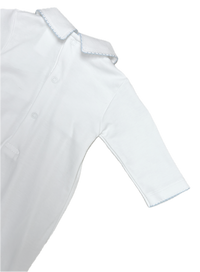 Boys Hand Smocked Footie 100% Pima Celine & Tom Collection